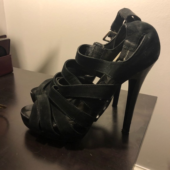 ALDO Black Strappy Heels - Picture 4 of 6